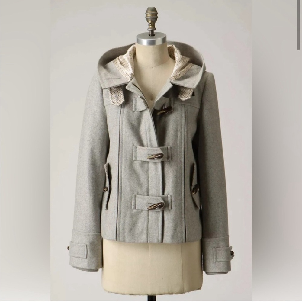 Anthropologie Gray Pea Coat